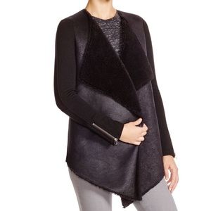 Velvet Waterfall Faux Suede & Shearling Jacket